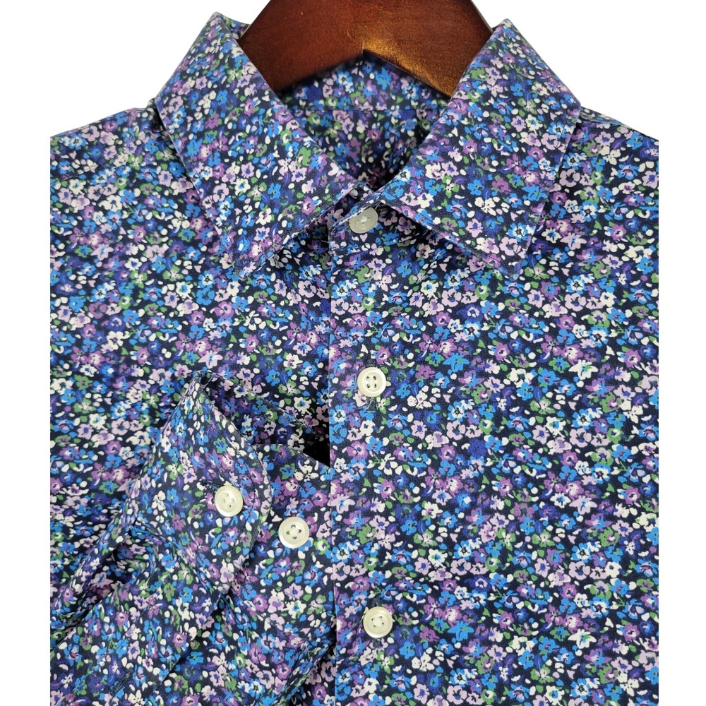 Egara Purple Floral Button-Down Shirt